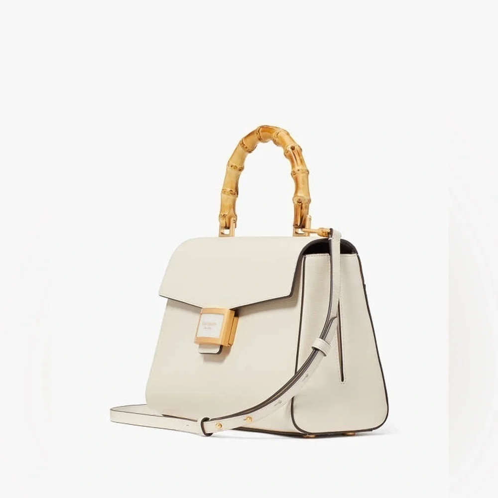 Kate Spade Katy Textured Leather Bamboo Medium Top-handle Bag (NWT)